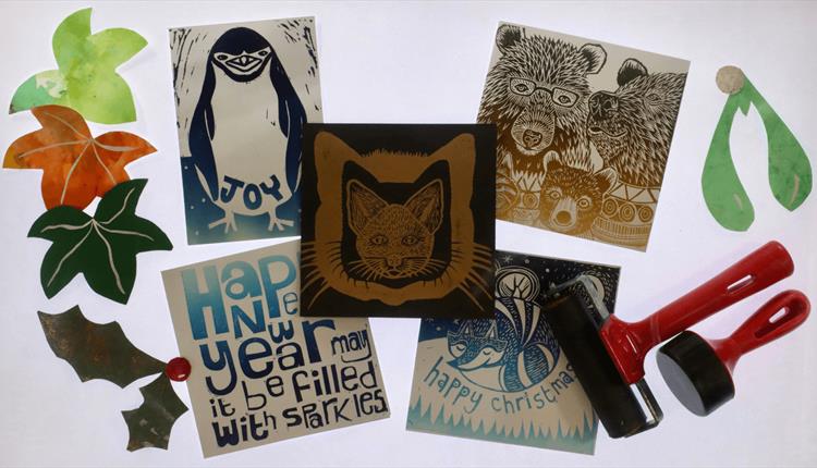 Linocut Christmas Cards