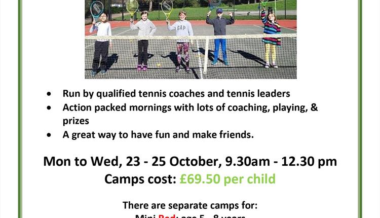 Tennis camps at Victoria Park over the October half term