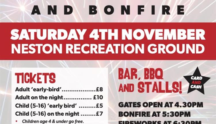 Neston Fireworks and Bonfire