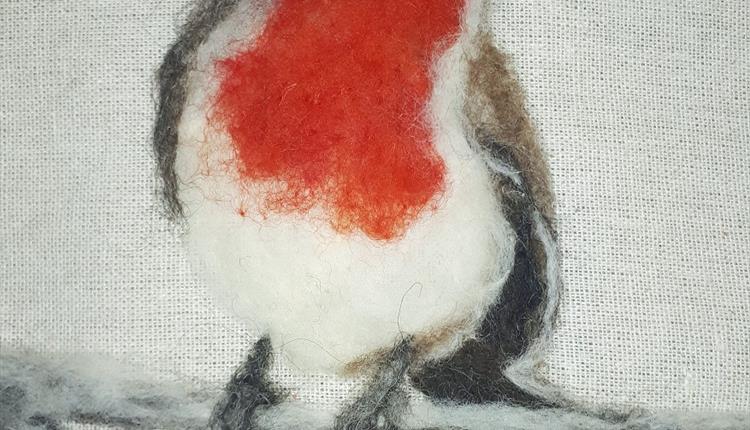 Christmas Robin Needle Felting