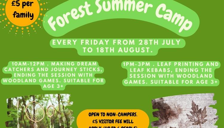 Forest Summer Camp - Dream Catchers and Leaf Painting