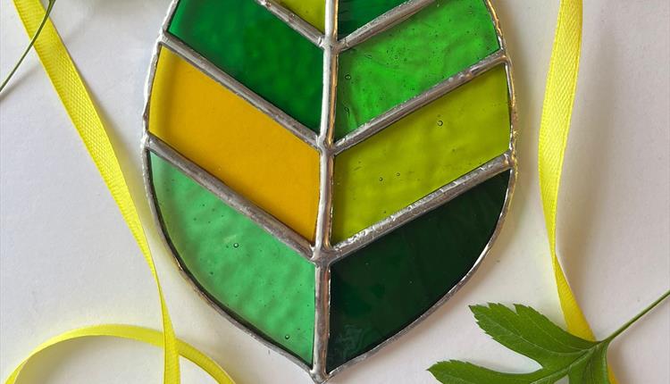 Nature in Spring Stained Glass Panel