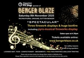 Benger Blaze 2025 - Sutton Benger's Bonfire and Fireworks Display