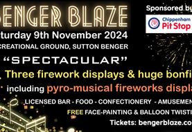 Benger Blaze - Sutton Benger Fireworks and Bonfire display
