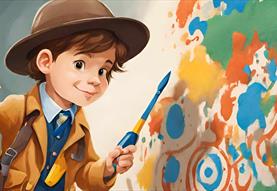 Detective Mystery Mural Painting