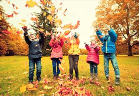 Children enjoying Autumn