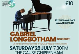 WRM present Gabriel Longbotham in Concert