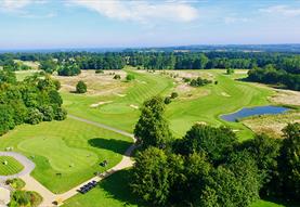 Arial view of golf course