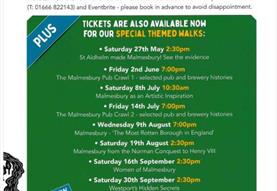 Special themed guided walks around Malmesbury