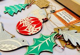 Printfolk Fridays: Hand printed paper decorations for Christmas