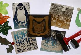 Linocut Christmas Cards