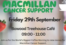 Macmillan Coffee Morning at Treehouse Café