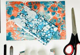 Marbling Concertina Books