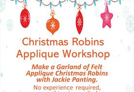 Christmas Robins Felt Applique Workshop