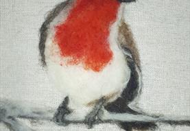 Christmas Robin Needle Felting