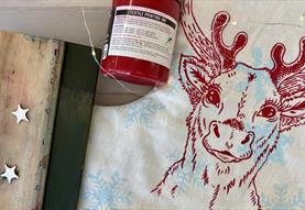 Screenprint Christmas Stocking and Santa Sack