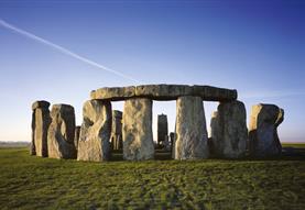 Stonehenge on Salisbury Plain in Wiltshire