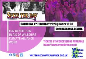 Wiltshire Climate Alliance Fun Benefit Gig - Seize The Day