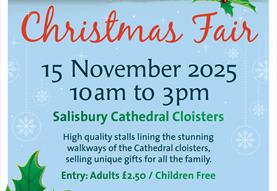 Christmas Fair at Salisbury Cathedral cloisters