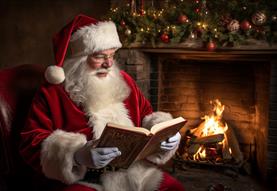 Santa Reading at Fairwood Lakes 2024