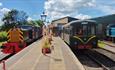 diesel locomotives, PWM and AC Railbus at station