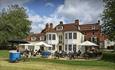 Outdoor seating at the Bell Tower Tea Rooms (C) Ash Mills