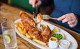 Drive and Stroll guests tuck into fish and chips