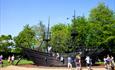 Pirate ship at Bowood's Adventure Playground