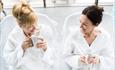 Women relaxing during spa treatment