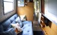 Whistling Swan Narrowboat Hotel - sofa 
