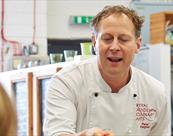 Peter Demonstrating at Vaughan's Cookery School