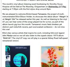 Waverley Vinyl Album Listening Event with live music from Tamasene