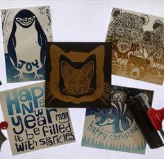 Linocut Christmas Cards