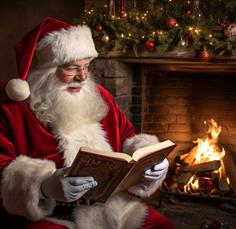 Santa Reading at Fairwood Lakes 2024