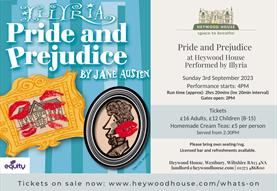 Pride and Prejudice outdoor theatre performance
