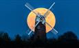 Wilton Windmill in front of the Moon