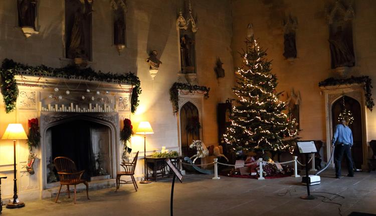 Great Hall decorated for Christmas