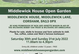 Middlewick House Open Garden