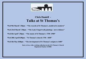 Talks at St Thomas's