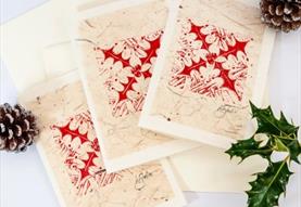 Linocut Christmas Cards near Marlborough