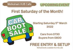 Melksham Hub Cafe carboot sale