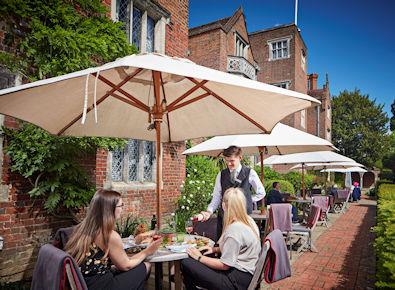 Al Fresco dining at Great Fosters