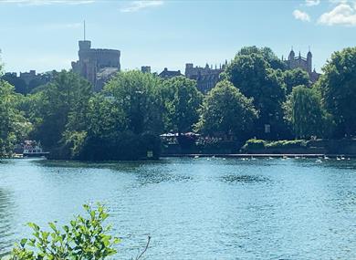 View of Windsor Castle across the Thames