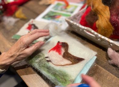 Felt: Needle Felted Robin