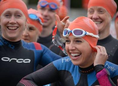 FixAddiction Triathlon - Swimmers smiling