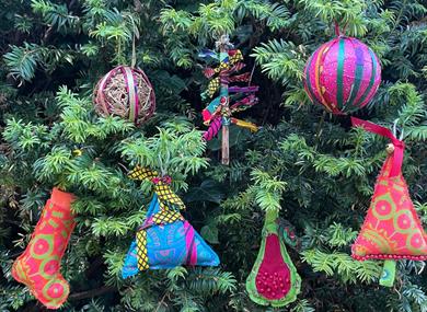 Green skills homemade baubles