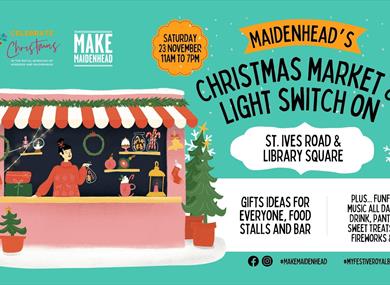 Maidenhead Christmas Market and Light Switch On graphic 2024