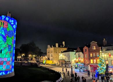 Windsor Castle Salibury Tower Christmas Illuminations