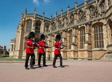 Windsor Castle guard outside St George's Chapel. Credit: © Royal Collection Enterprises Limited 2025 | Royal Collection Trust