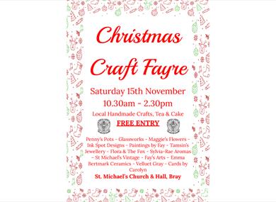 St Michaels Bray Christmas Craft Fayre poster